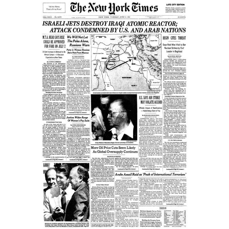 New York Times Reprint - The History of the State of Israel (16 Pages)
