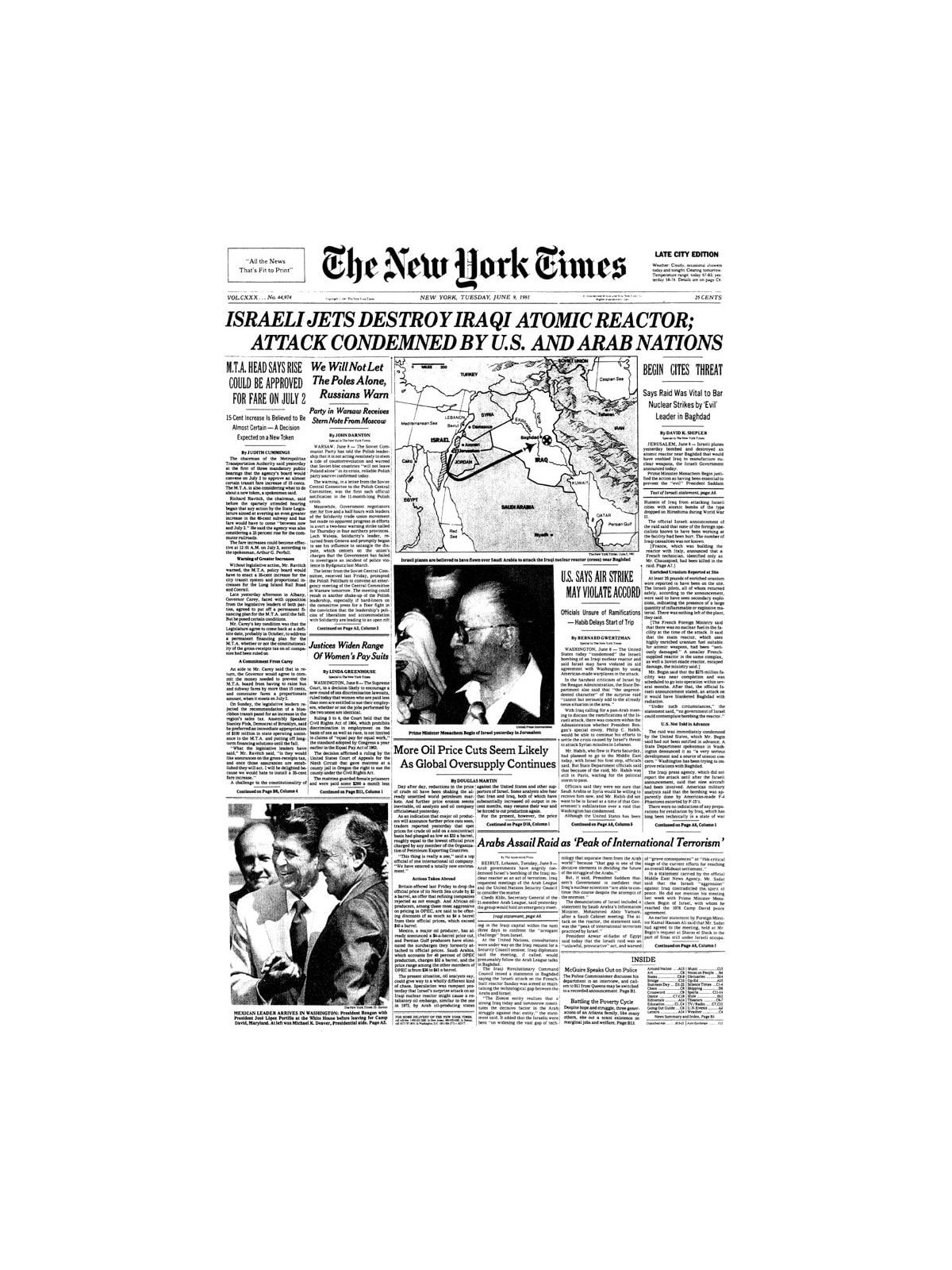 New York Times Reprint - The History of the State of Israel (16 Pages)
