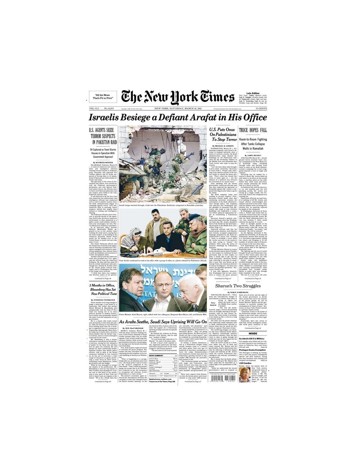 New York Times Reprint - The History of the State of Israel (16 Pages)