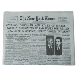 New York Times Reprint - May 15, 1948 - Birth of Israel