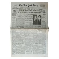 New York Times Reprint - May 15, 1948 - Birth of Israel