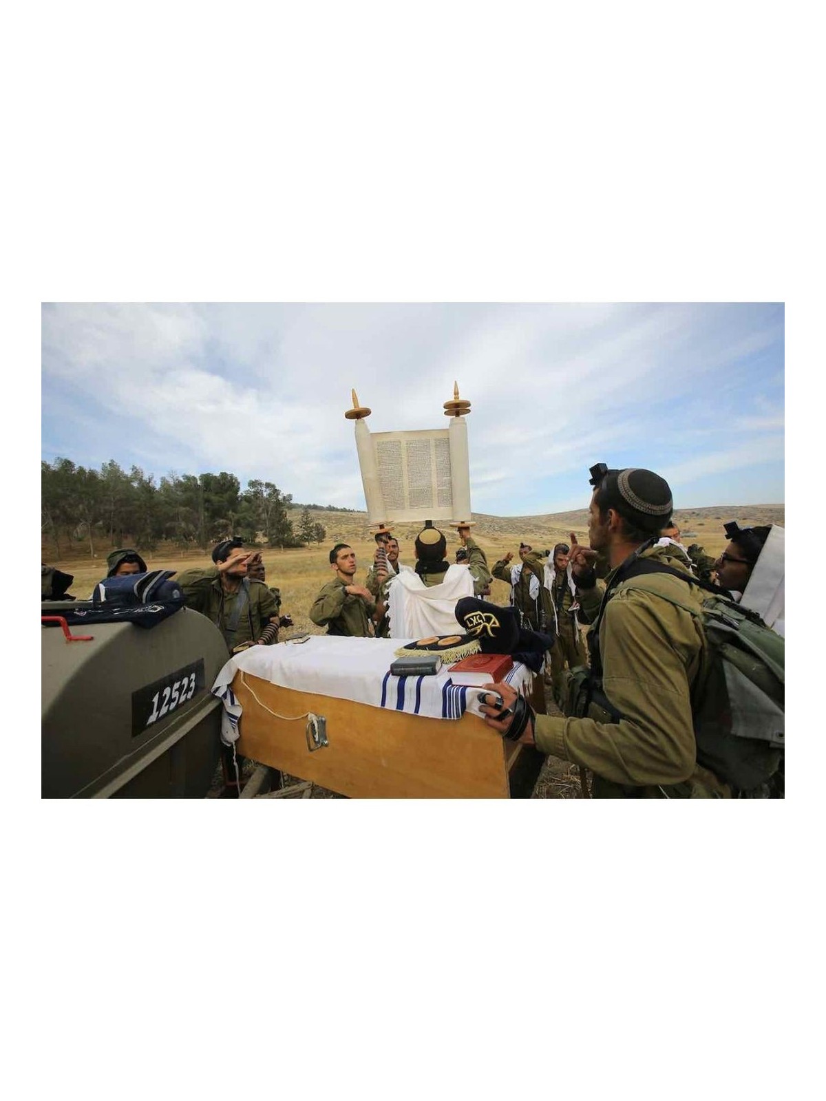 Israeli Soldiers with Torah Scroll Photograph by Oren Cohen