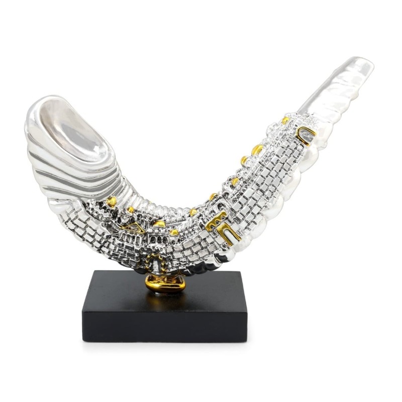 Small Silver Plated Shofar Miniature