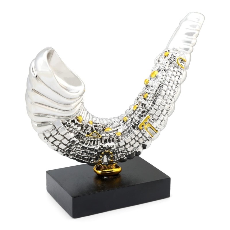 Small Silver Plated Shofar Miniature