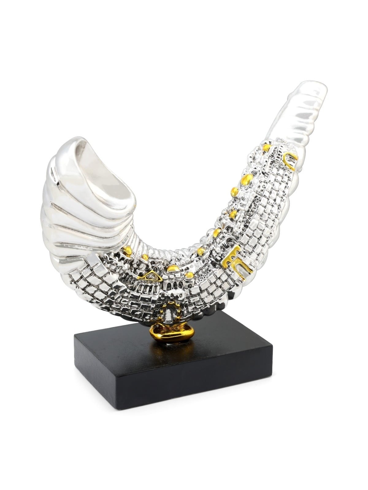 Small Silver Plated Shofar Miniature