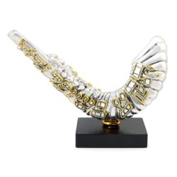 Small Silver Plated Shofar Miniature