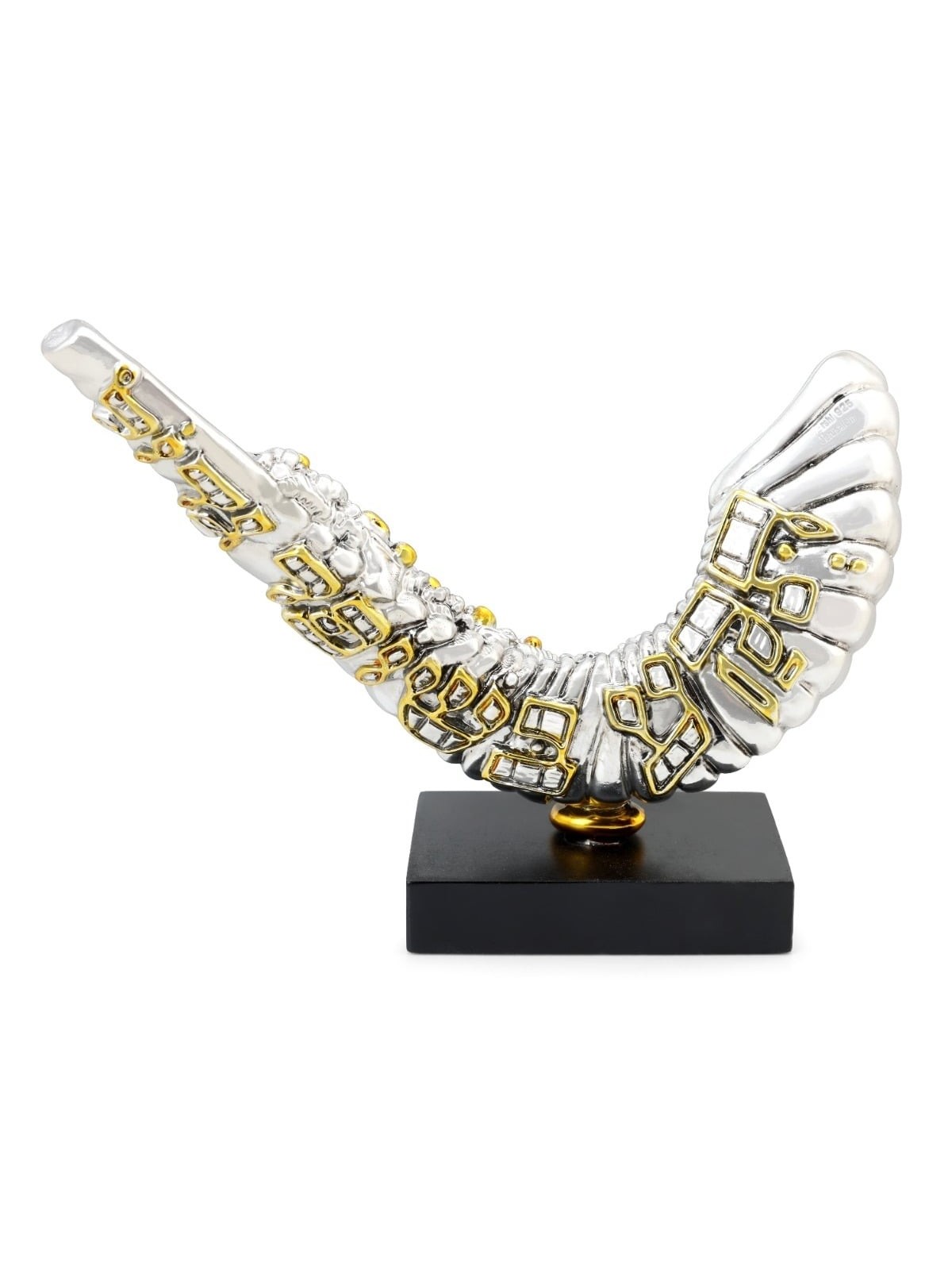 Small Silver Plated Shofar Miniature