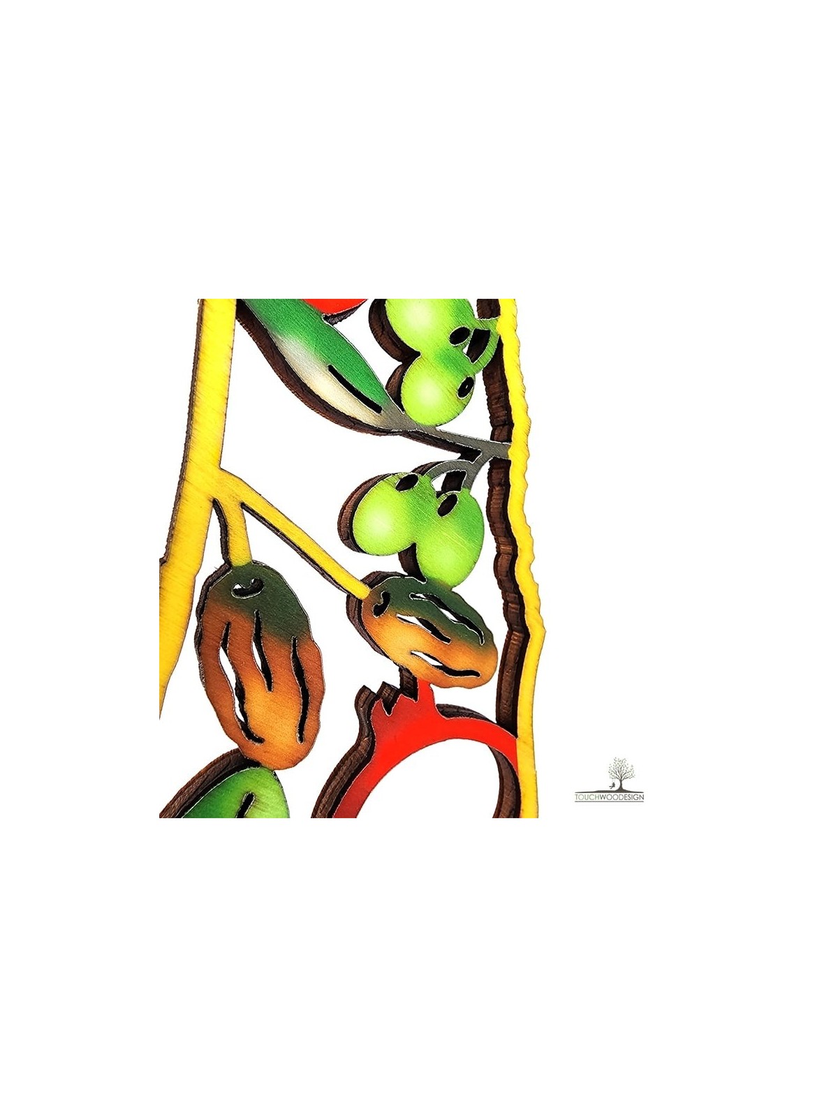 Colored Wooden DIY Seven Species Map of Israel Puzzle