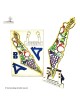 Colored Wooden DIY Seven Species Map of Israel Puzzle
