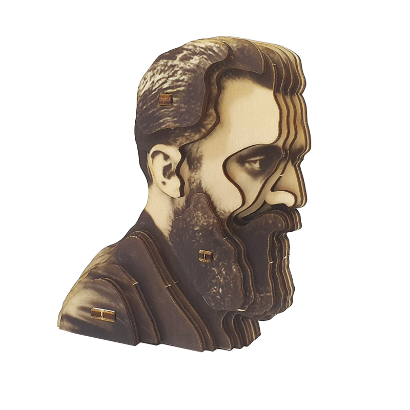Educational Theodor Herzl 3D Wooden Puzzle Kit