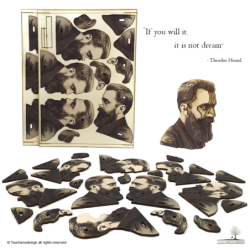Educational Theodor Herzl 3D Wooden Puzzle Kit
