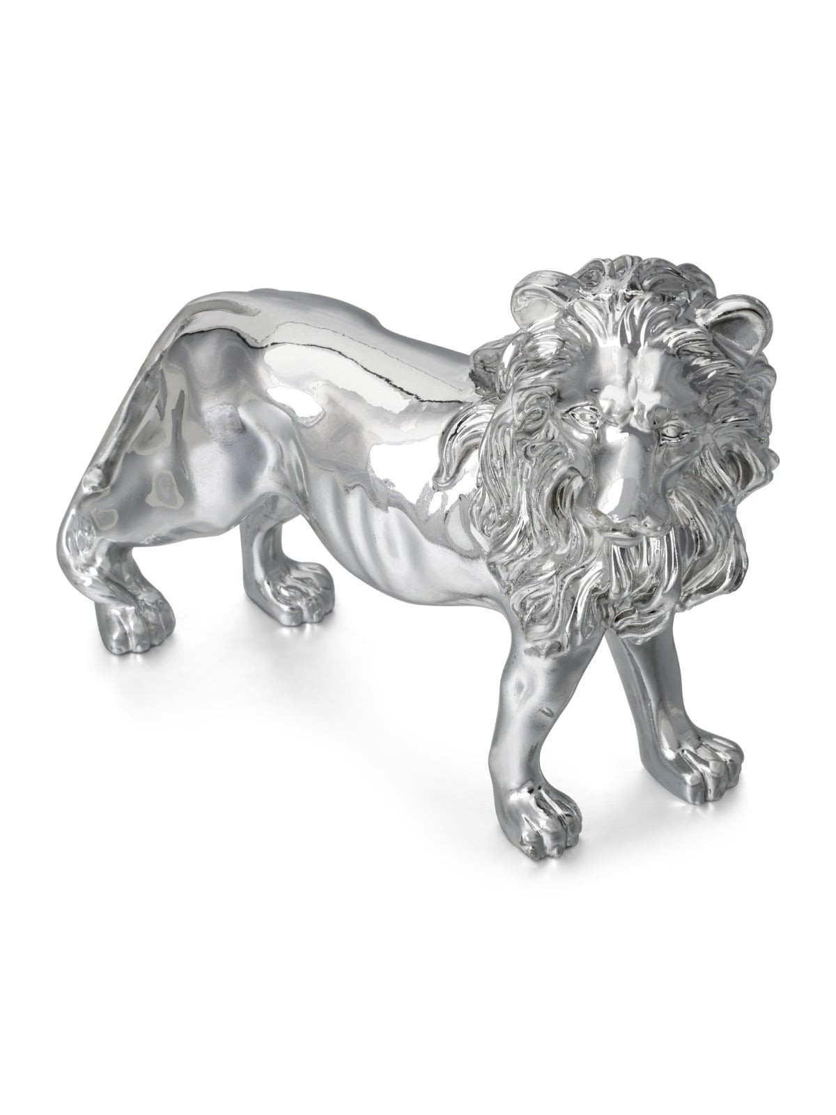 Standing Silver-Plated Lion of Judah