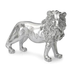 Standing Silver-Plated Lion of Judah