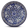 Blue and White Floral Plate - Circles. Armenian Ceramic
