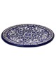 Blue and White Floral Plate - Circles. Armenian Ceramic