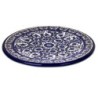 Blue and White Floral Plate - Circles. Armenian Ceramic