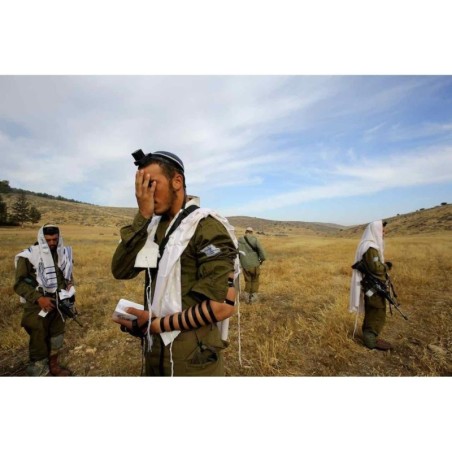 Israeli Soldiers at Prayer Photograph by Oren Cohen