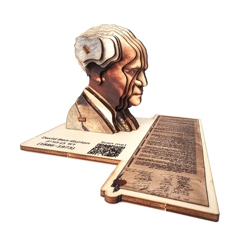 Educational David Ben-Gurion 3D Wooden Puzzle Kit