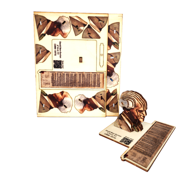 Educational David Ben-Gurion 3D Wooden Puzzle Kit