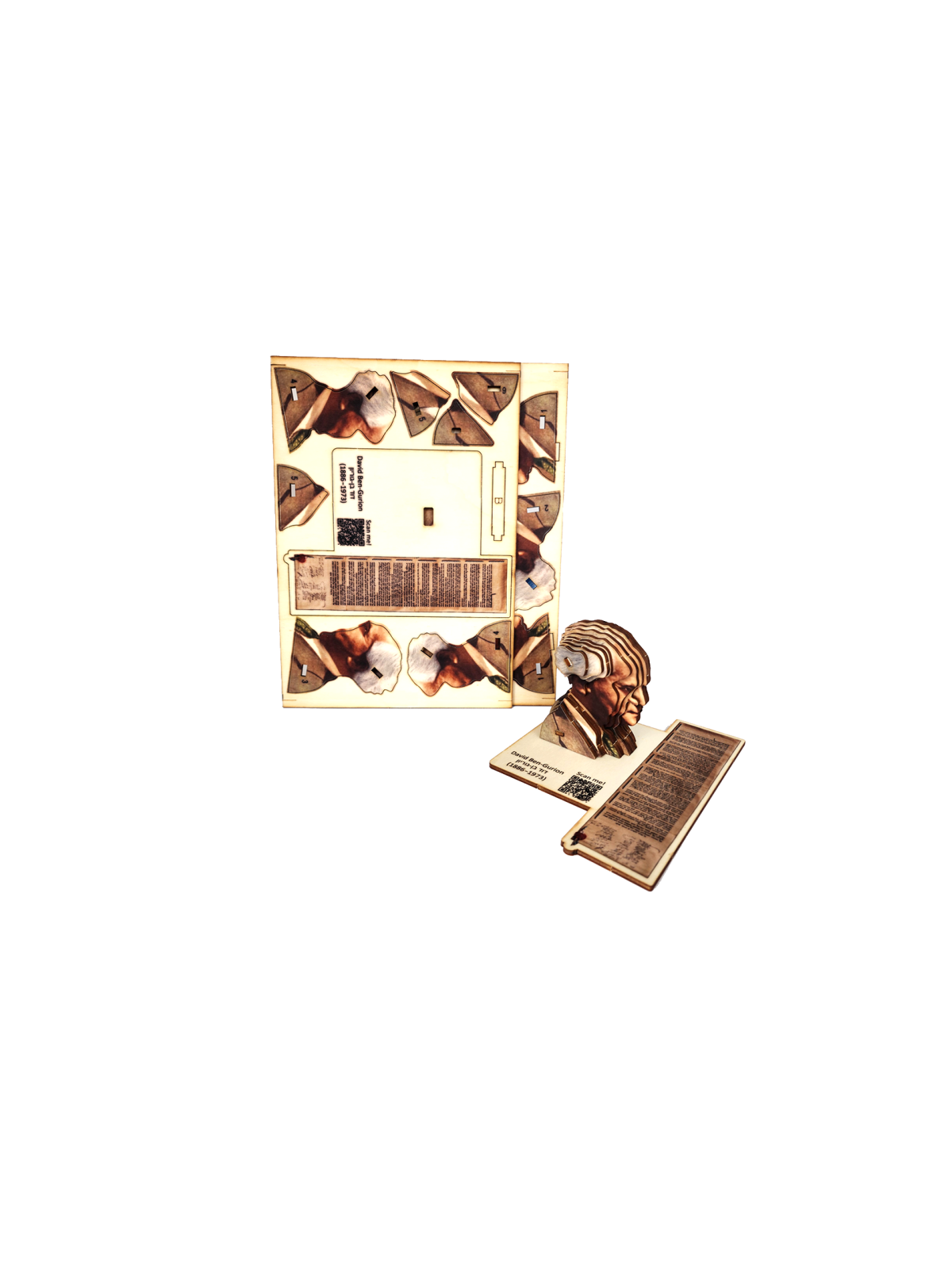 Educational David Ben-Gurion 3D Wooden Puzzle Kit