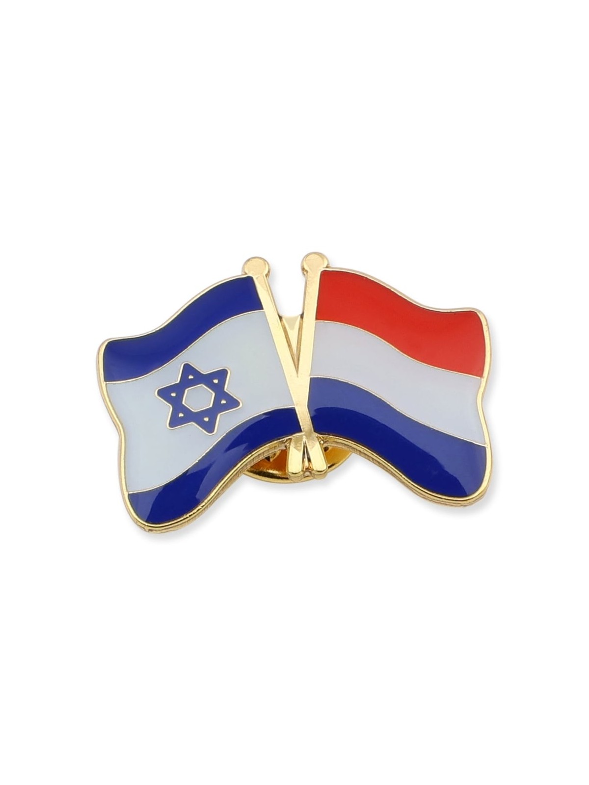 Dutch - Israel Friendship Enamel Metal Lapel Pin