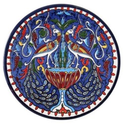Peacocks Plate. Armenian Ceramic
