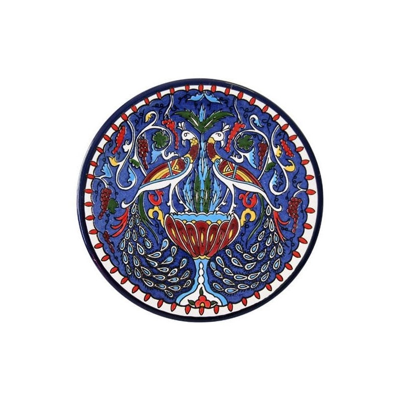 Peacocks Plate. Armenian Ceramic