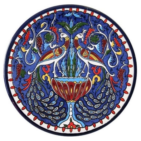 Peacocks Plate. Armenian Ceramic