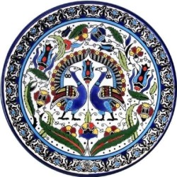 Armenian Ceramic Peacocks Plate