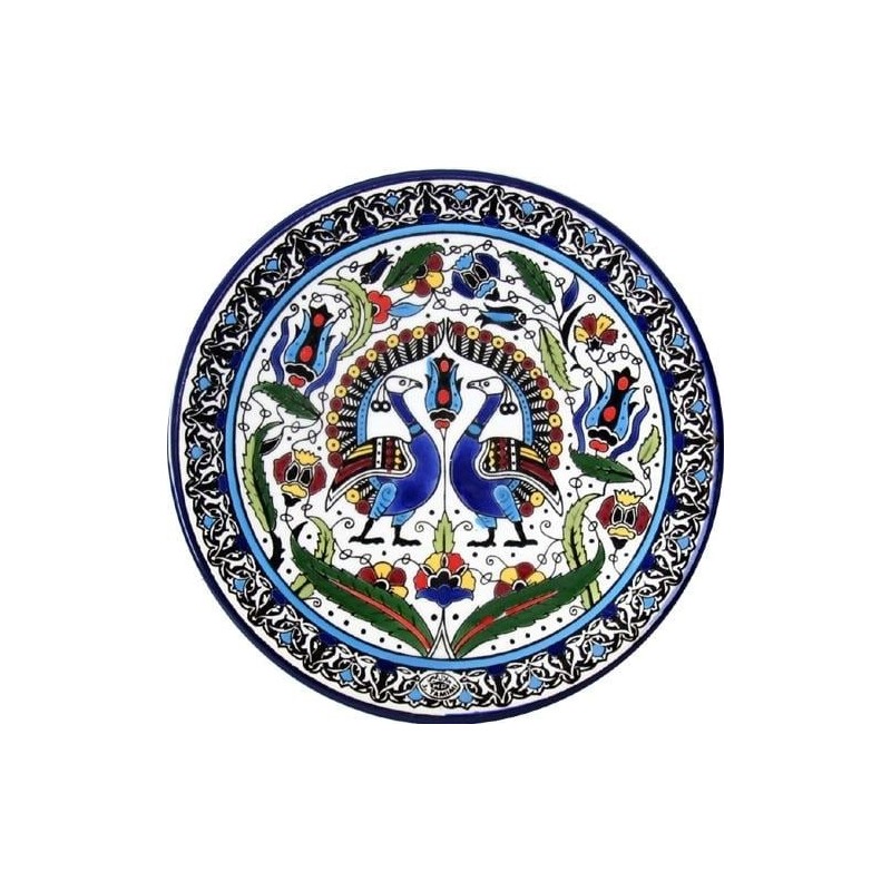Armenian Ceramic Peacocks Plate