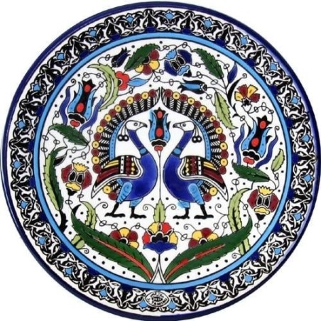 Armenian Ceramic Peacocks Plate