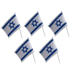 Set of 5 Handheld Israel Flags