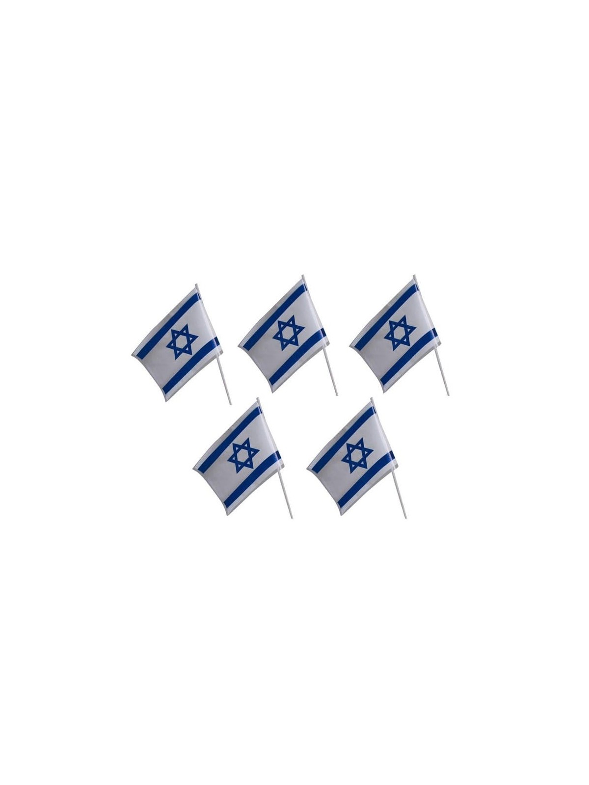 Set of 5 Handheld Israel Flags