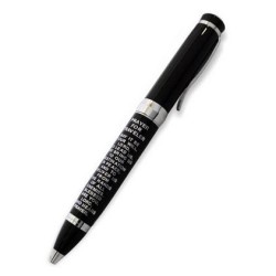 Jerusalem Black Traveler's Prayer Pen - English