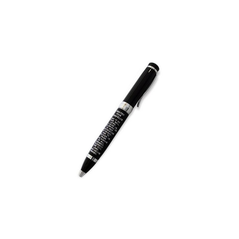 Jerusalem Black Traveler's Prayer Pen - English
