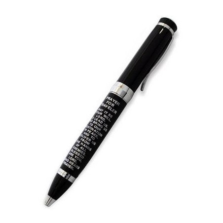 Jerusalem Black Traveler's Prayer Pen - English