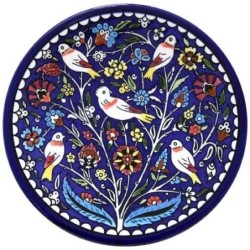 Birds Plate (blue). Armenian Ceramic