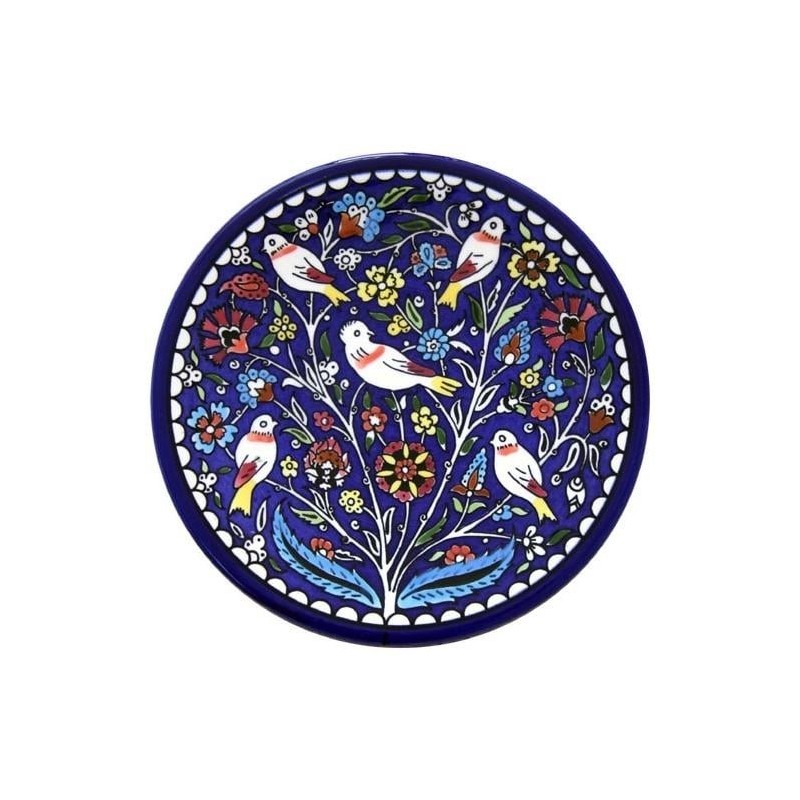 Birds Plate (blue). Armenian Ceramic
