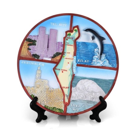 Israel Landmarks Three-Dimensional Decorative Plate