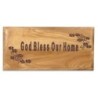 Olive Wood 'God Bless Our Home' Plaque