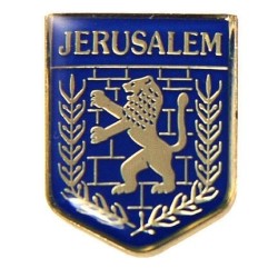 Seal Of Jerusalem Enamel Metal Lapel Pin