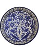 Blue and White Floral Bouquet Plate. Armenian Ceramic