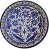 Blue and White Floral Bouquet Plate. Armenian Ceramic