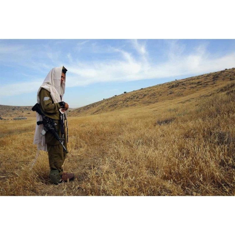 IDF Soldier at Prayer Photograph by Oren Cohen