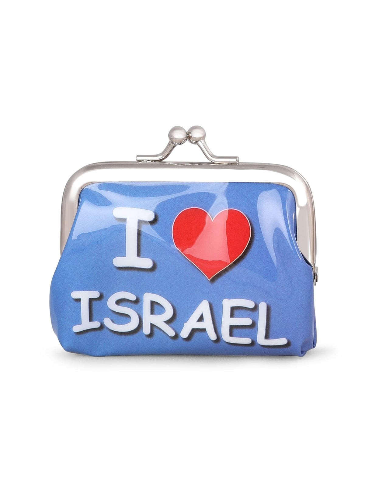 Light Blue 'I Love Israel' Coin Pouch