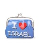 Light Blue 'I Love Israel' Coin Pouch
