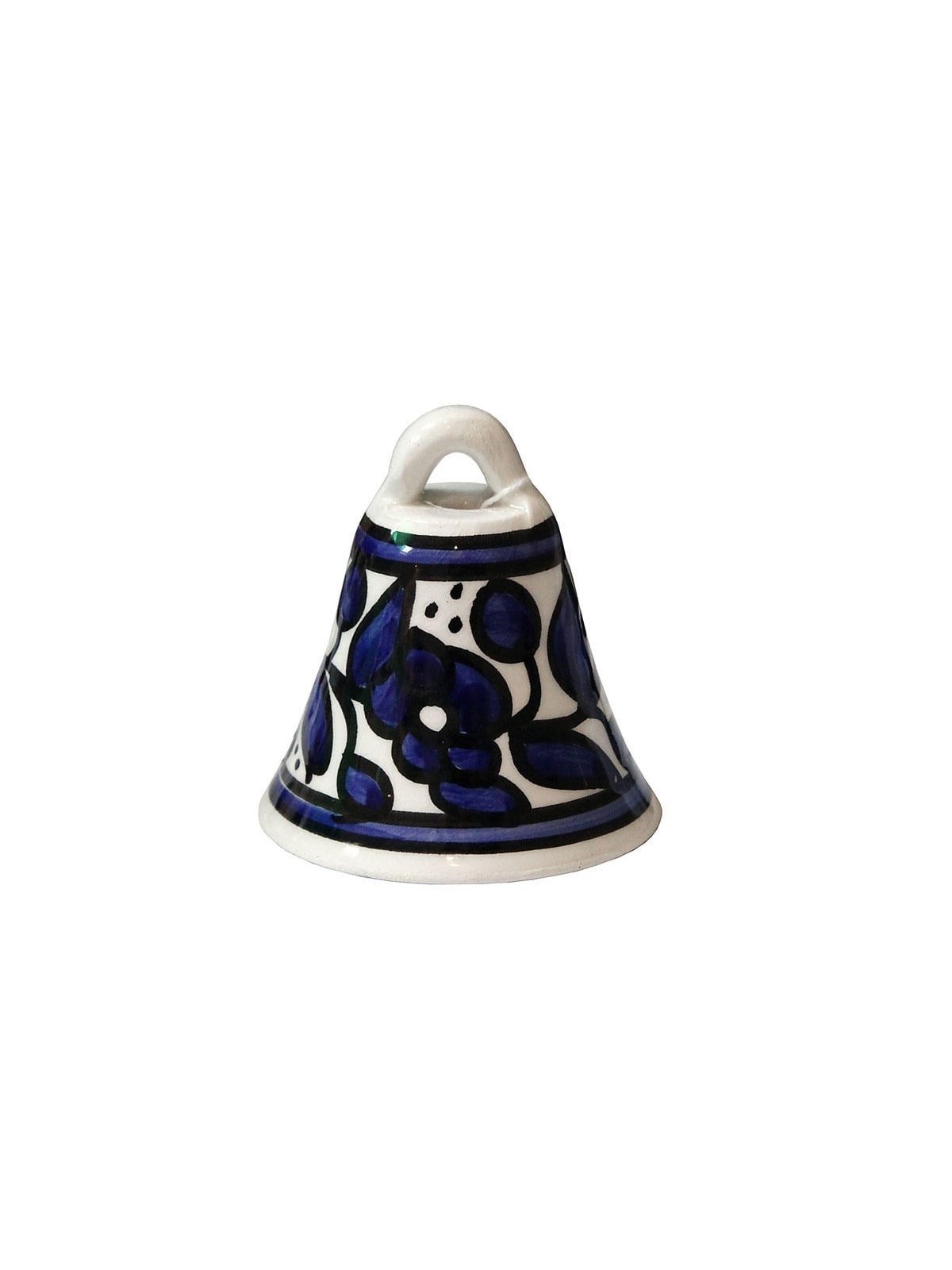 Armenian Ceramic Flowers Bell (Blue and White)