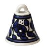 Armenian Ceramic Flowers Bell (Blue and White)