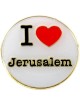 I Love Jerusalem Enamel Metal Lapel Pin