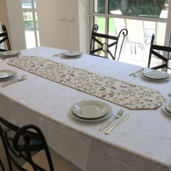 Yair Emanuel Embroidered Pomegranates Runner (Choice of Colors)